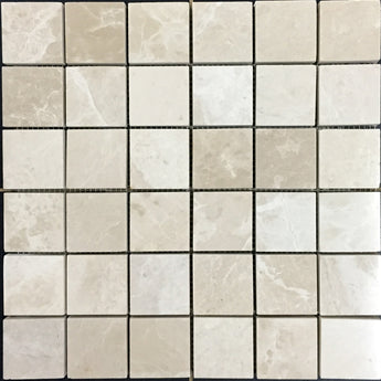 Floridian Cream 2x2 Polished Marble Mosaic Tile - MosaicBros.com
