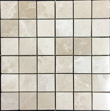 Floridian Cream 2x2 Polished Marble Mosaic Tile - MosaicBros.com