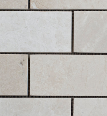 Floridian Cream 2x4 Polished Marble Mosaic Tile - MosaicBros.com