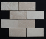 Floridian Cream 3x6 Polished Marble Mosaic Tile - MosaicBros.com