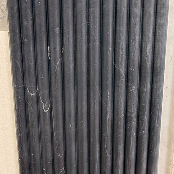 Nero Marquina Fluted 12x24 Marble Honed Tile - MosaicBros.com
