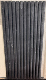 Nero Marquina Fluted 12x24 Marble Honed Tile - MosaicBros.com