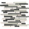 Glossy Green-Blue Glass and White Combination Glass Mosaic Tile - MosaicBros.com