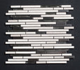 Stainless Steel Glass and Haisa Marble Combination Glass Mosaic Tile - MosaicBros.com