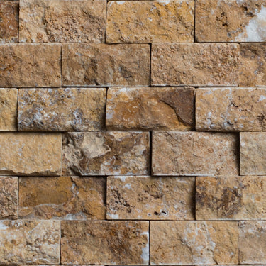 Gold Travertine 1x2 Split Face Marble Mosaic Tile (Copy) - MosaicBros.com