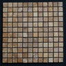 Gold Travertine 1x1 Honed and Filled Marble Mosaic Tile - MosaicBros.com