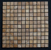 Gold Travertine 1x1 Honed and Filled Marble Mosaic Tile - MosaicBros.com