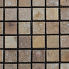 Gold Travertine 1x1 Honed and Filled Marble Mosaic Tile - MosaicBros.com