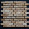 Gold Travertine 1x2 Honed and Filled Marble Mosaic Tile - MosaicBros.com
