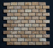 Gold Travertine 1x2 Honed and Filled Marble Mosaic Tile - MosaicBros.com