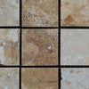 Gold Travertine 2x2 Honed and Filled Marble Mosaic Tile - MosaicBros.com