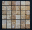 Gold Travertine 2x2 Honed and Filled Marble Mosaic Tile - MosaicBros.com