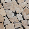 Gold Travertine Pebble Tumbled Marble Mosaic Tile - MosaicBros.com