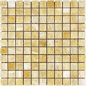 Honey Onyx 1x1 Polished Mosaic - MosaicBros.com