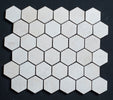 Bianco Cream Light 2 x 2 Hexagon Filled and Honed Travertine Mosaic Tile - MosaicBros.com