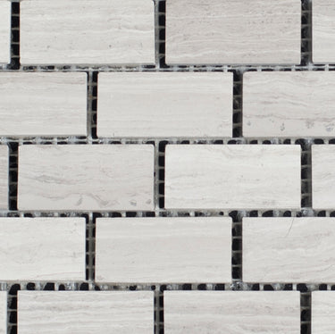 Haisa 1x2 Honed Marble Mosaic Tile - MosaicBros.com