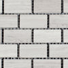 Haisa 1x2 Honed Marble Mosaic Tile - MosaicBros.com