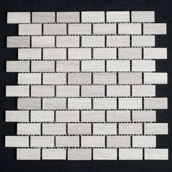 Haisa 1x2 Honed Marble Mosaic Tile - MosaicBros.com