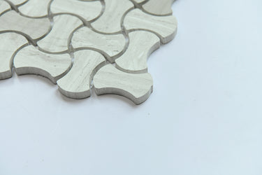 Haisa Axe Shape Honed Marble Mosaic Tile - MosaicBros.com
