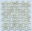 Haisa Axe Shape Honed Marble Mosaic Tile - MosaicBros.com