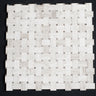 Haisa Micro Basketweave Polished Marble Mosaic Tile - MosaicBros.com