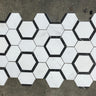 Catacomb Dolomite Negro Marquina Honed Marble Mosaic Tile - MosaicBros.com