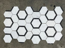 Catacomb Dolomite Negro Marquina Honed Marble Mosaic Tile - MosaicBros.com