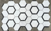Catacomb Dolomite Negro Marquina Honed Marble Mosaic Tile - MosaicBros.com