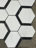 Catacomb Dolomite Negro Marquina Honed Marble Mosaic Tile - MosaicBros.com