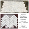 Himalaya Herringbone Polished Marble Mosaic Tile - MosaicBros.com