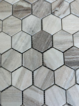 2x2 hexagon Honed Palisandro Mabrle Tile - MosaicBros.com