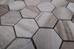 2 x 2 Hexagon Polished Palisandro Marble Mosaic Tile