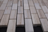 1x2 Stacked Brick Palisandro Marble Polished Mosaic Tile - MosaicBros.com