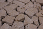 Noce Travertine Flat Pebble Random Broken Mosaic Tile