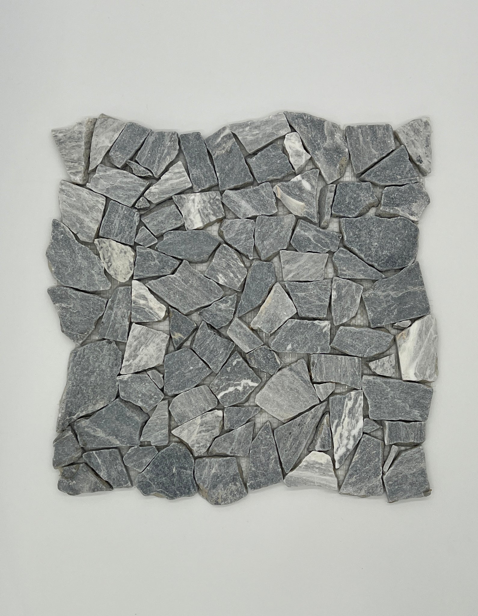 Bardiglio Marble Flat Pebble Random Broken Mosaic Tile
