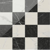18x18 Checkerboard Pattern Carrara Honed Marble and Nero Marquina Honed Marble - MosaicBros.com