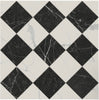 18x18 Checkerboard Pattern Carrara Honed Marble and Nero Marquina Honed Marble - MosaicBros.com