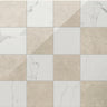 18x18 Checkerboard Pattern Ivory Polished Marble and Carrara Polished Marble - MosaicBros.com
