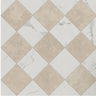 18x18 Checkerboard Pattern Ivory Polished Marble and Carrara Polished Marble - MosaicBros.com