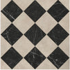 18x18 Checkerboard Pattern Ivory Polished Marble and Nero Marquina Polished Marble - MosaicBros.com