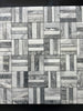 Atlantic Gray Triple Weave Marble Mosaic Tile Polished