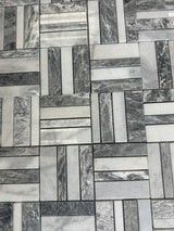 Atlantic Gray Triple Weave Marble Mosaic Tile Polished - MosaicBros.com