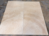 24 x 48 Filled and Honed Ivory Travertine Tile - MosaicBros.com