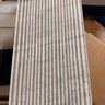 MosaicBros Carrara polished 3D fluted marble mosaic tile in 12x24 size, showcasing elegant textured stone surface.