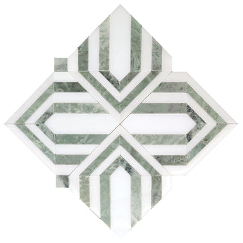 CELBRIDGE Mint Green, Paper Onyx Mix Mosaic Tile - MosaicBros.com