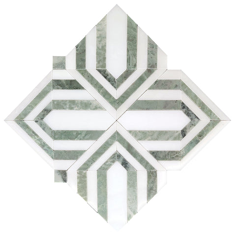 CELBRIDGE Mint Green, Paper Onyx Mix Mosaic Tile