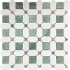 DERRY Mint Green, Thassos Mosaic Tile