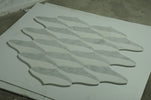 Ice Gray Dolomite Carina 11.81" x 3.35" x 3/8" Waterjet Honed Mosaic Tile - MosaicBros.com
