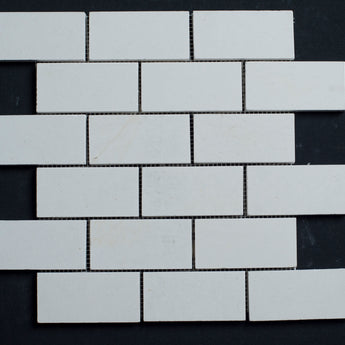 Limra Limestone 2x4 Polished Mosaic - MosaicBros.com