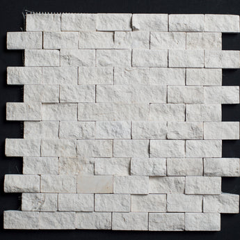 Limra Limestone 1x2 Split Face Mosaic - MosaicBros.com